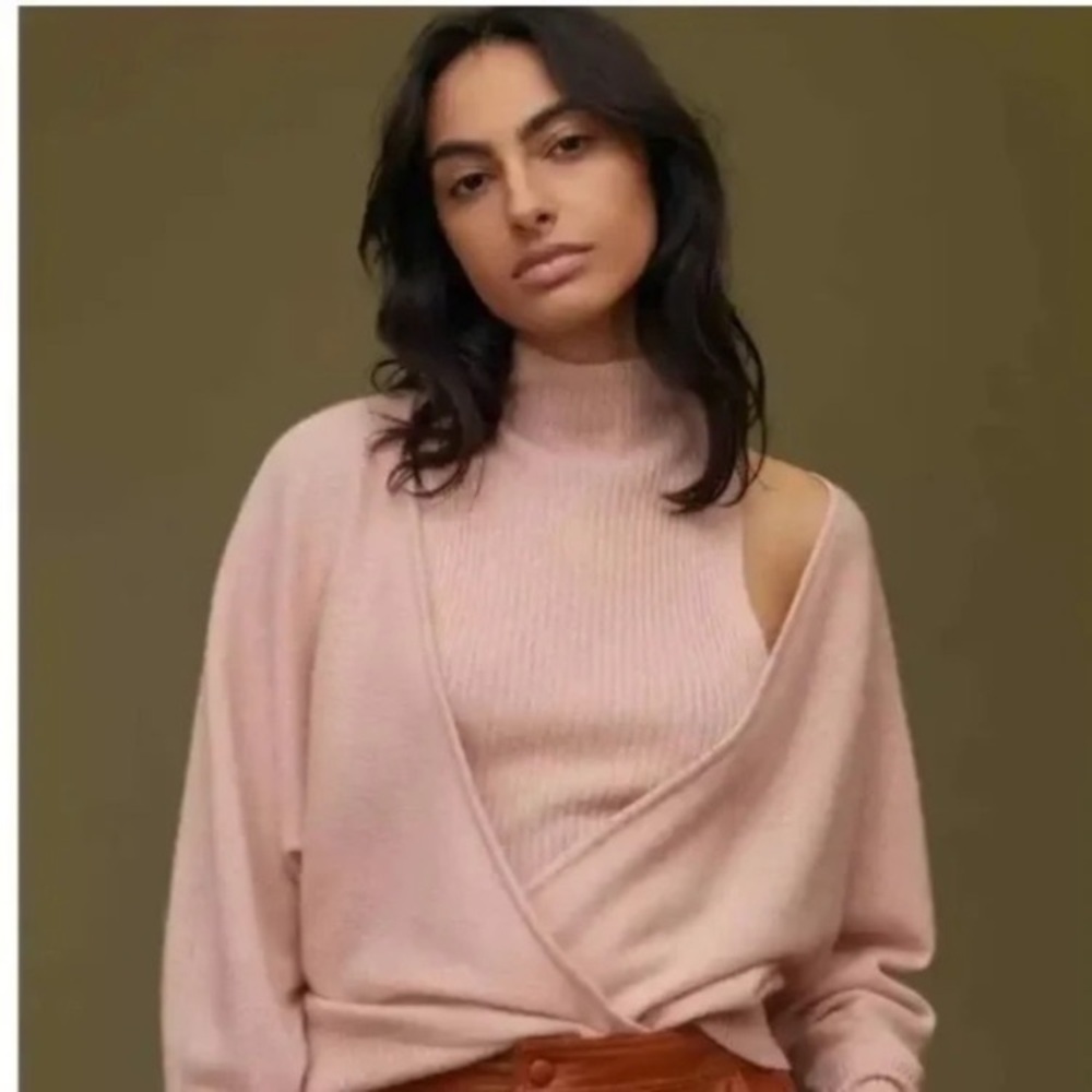 Anthropologie Maeve Soft Cashmere V-Neck Sweater